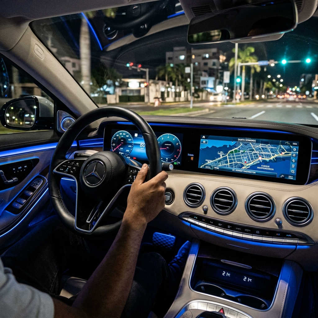 Interior con climatizador y GPS Santo Domingo